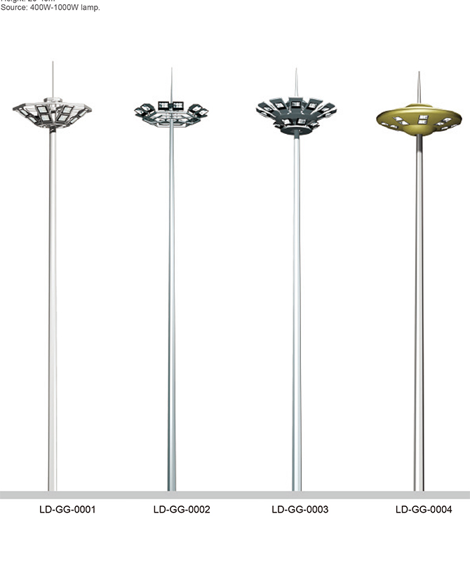 LD-GG-0001 ~ LD-GG-0004 Korkean pylväskatuvalaisin